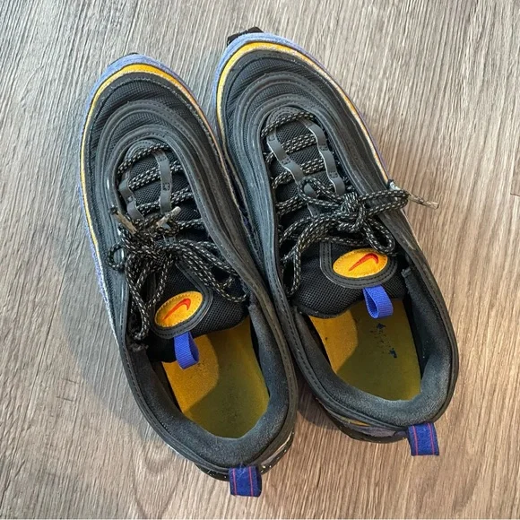 NIKE Air Max 97 ACG Terra Black Blue Yellow Sneakers DB4611-400 - Picture 11 of 13